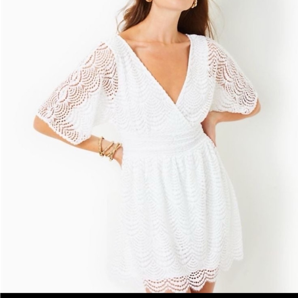 Lilly Pulitzer Parigi Romper White Lace Dress